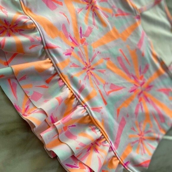 OshKosh B’gosh Tankini Summer Pink / Orange Adorable Swirl Print- Girls Size 12 - Picture 4 of 12
